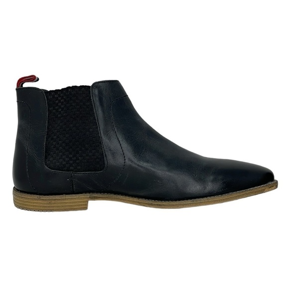Ben Sherman Chelsea Boots Men\'s 13 Black Leather Slip On Ankle Boots